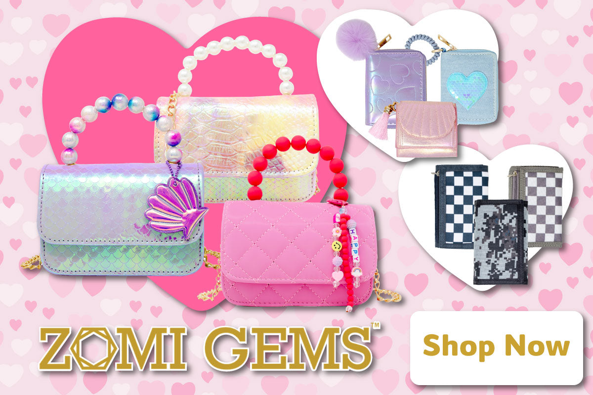 Petite purses and kid-sized wallets from Zomi Gems. Click here to shop the collection!