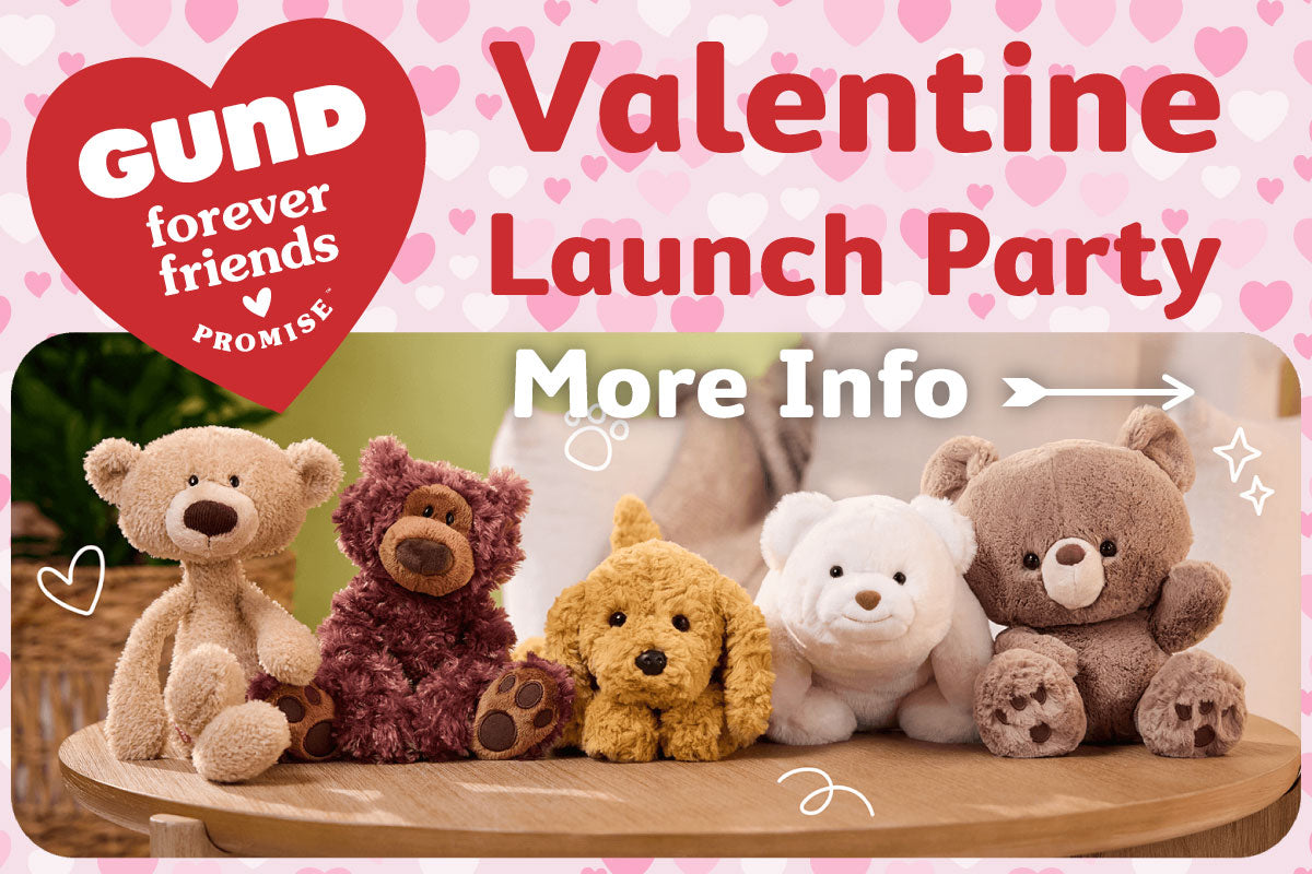 You're invited to the GUND Forever Friends Valentine Launch Party! Click here for more info!