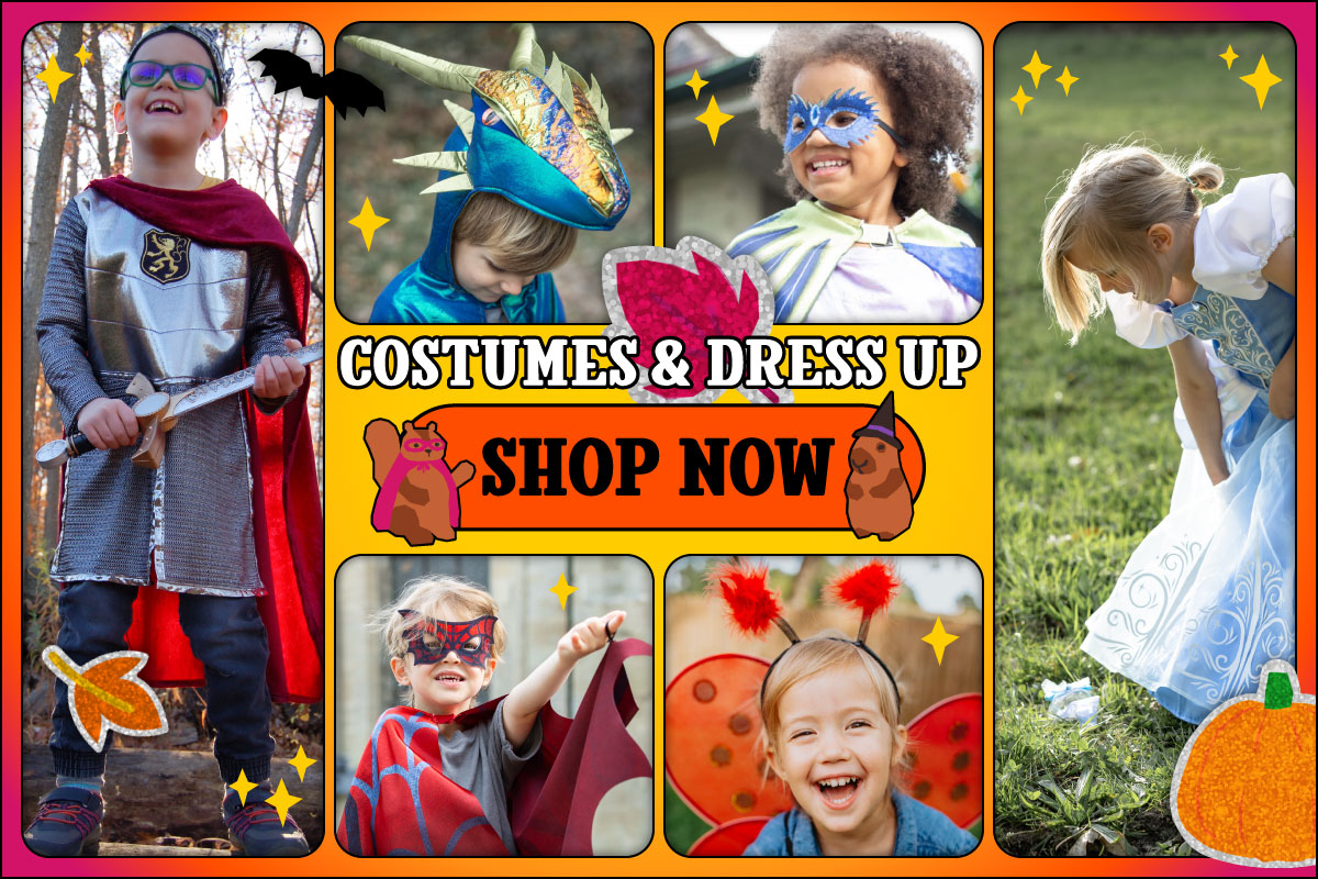 Click here to shop for dress up outfits and Halloween costumes! 