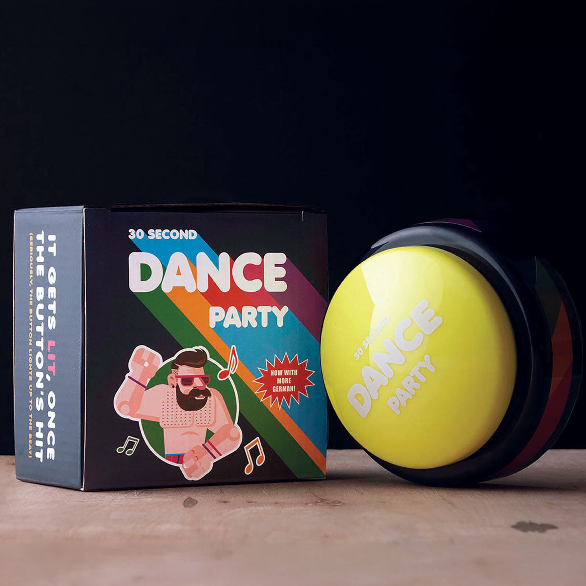 30 Second Dance Party Yellow Button