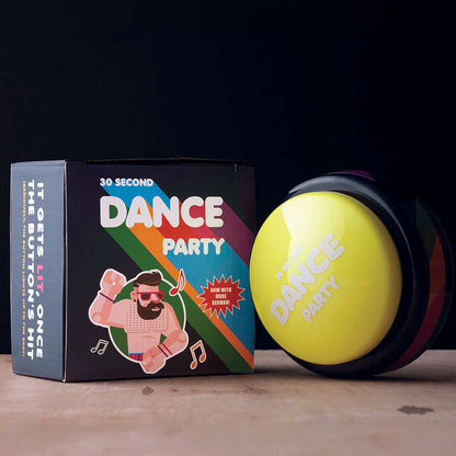 30 Second Dance Party Yellow Button