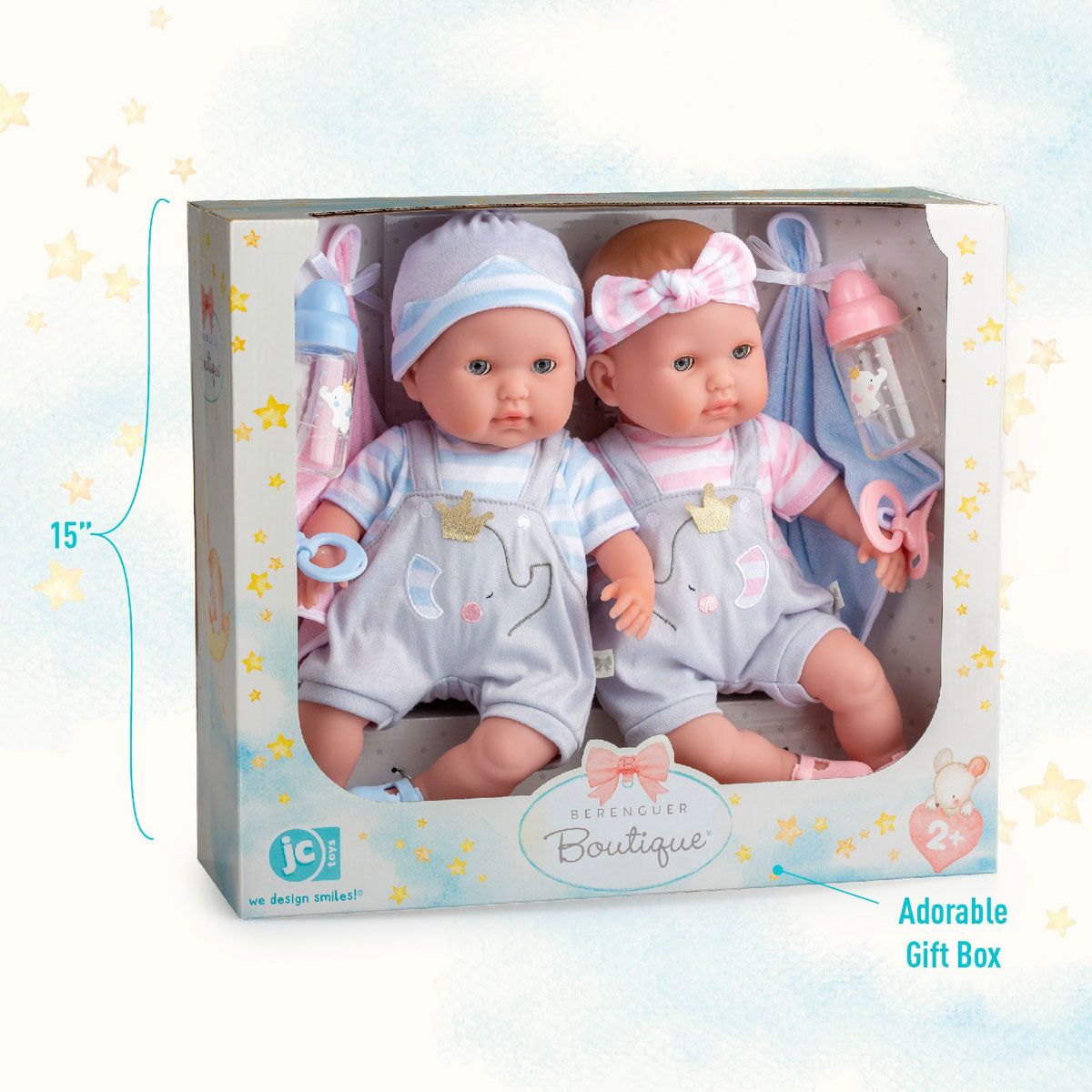 Berenguer Boutique Baby Doll Twins Gift Set from JC Toys.