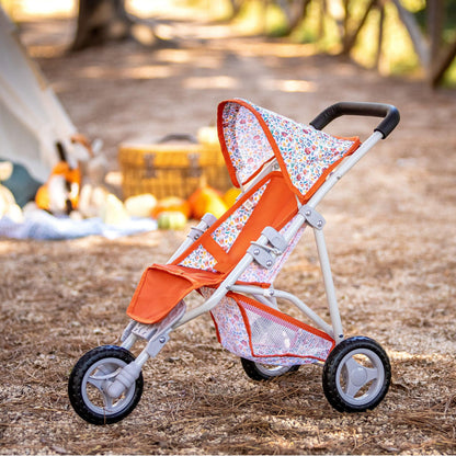 Berenguer Boutique Doll Jogger Stroller in Nature Red by JC Toys.