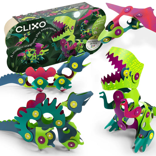 Clixo Dino Adventure Pack - 36 Piece Set
