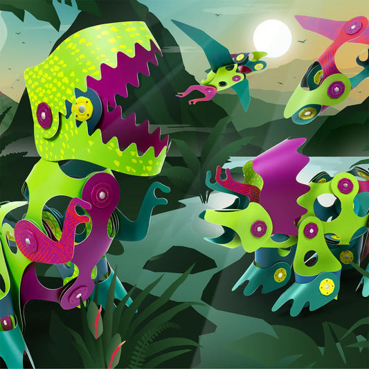 Clixo Dino Adventure Pack - 36 Piece Set