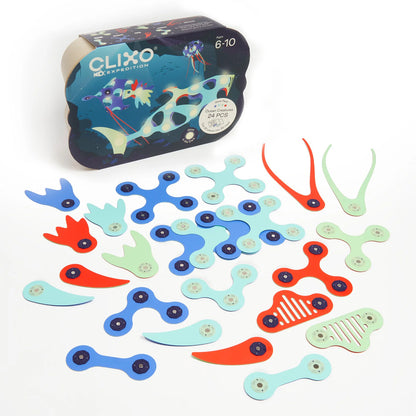 Clixo Ocean Creatures Pack - 24 Piece Set
