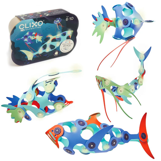 Clixo Ocean Creatures Pack - 24 Piece Set