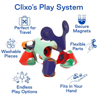 Clixo Tiny & Mighty Space Pack - 9 Piece Set