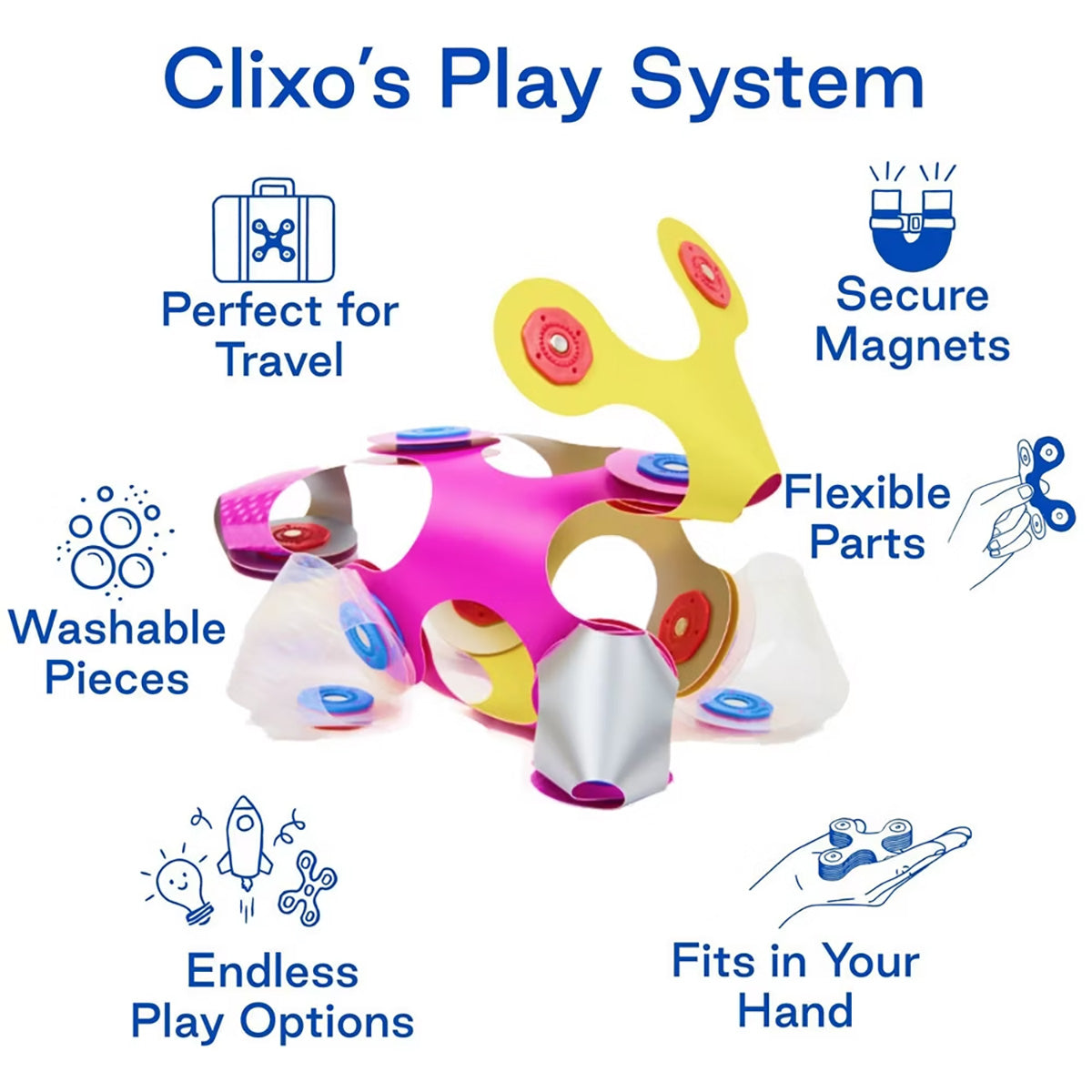 Clixo Tiny & Mighty Sparkle Pack - 9 Piece Set