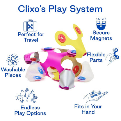 Clixo Tiny & Mighty Sparkle Pack - 9 Piece Set