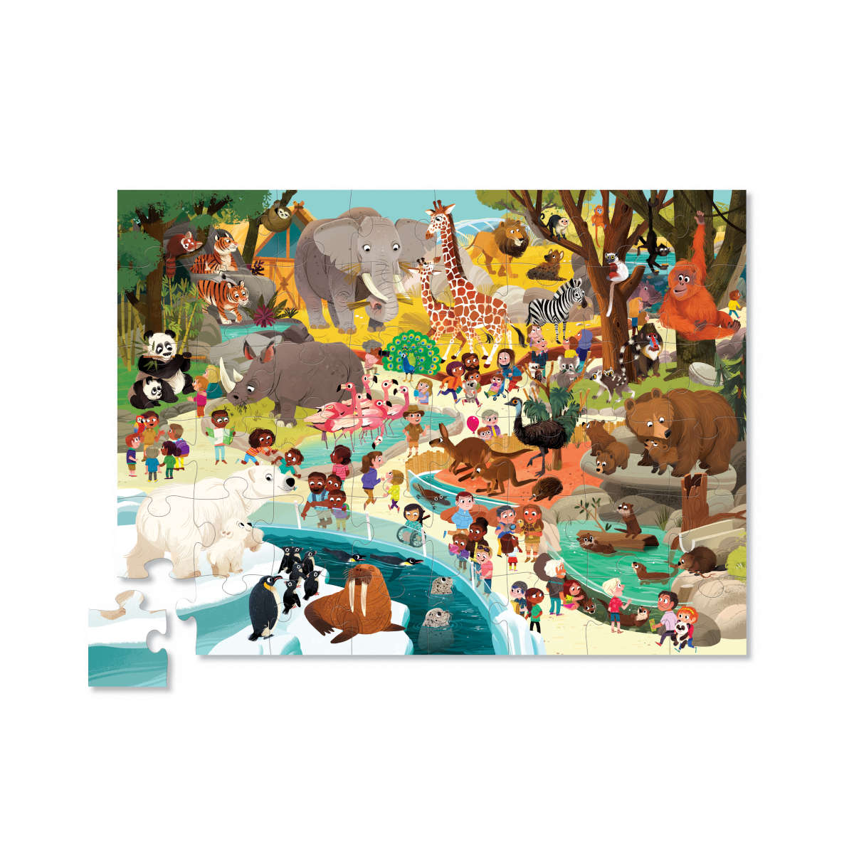 Crocodile Creek Day at the Zoo 48-piece puzzle