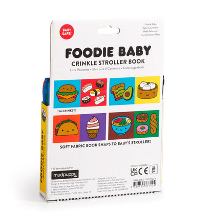 MudPuppy Foodie Baby Crinkle Stroller Book from Chronicle Books.