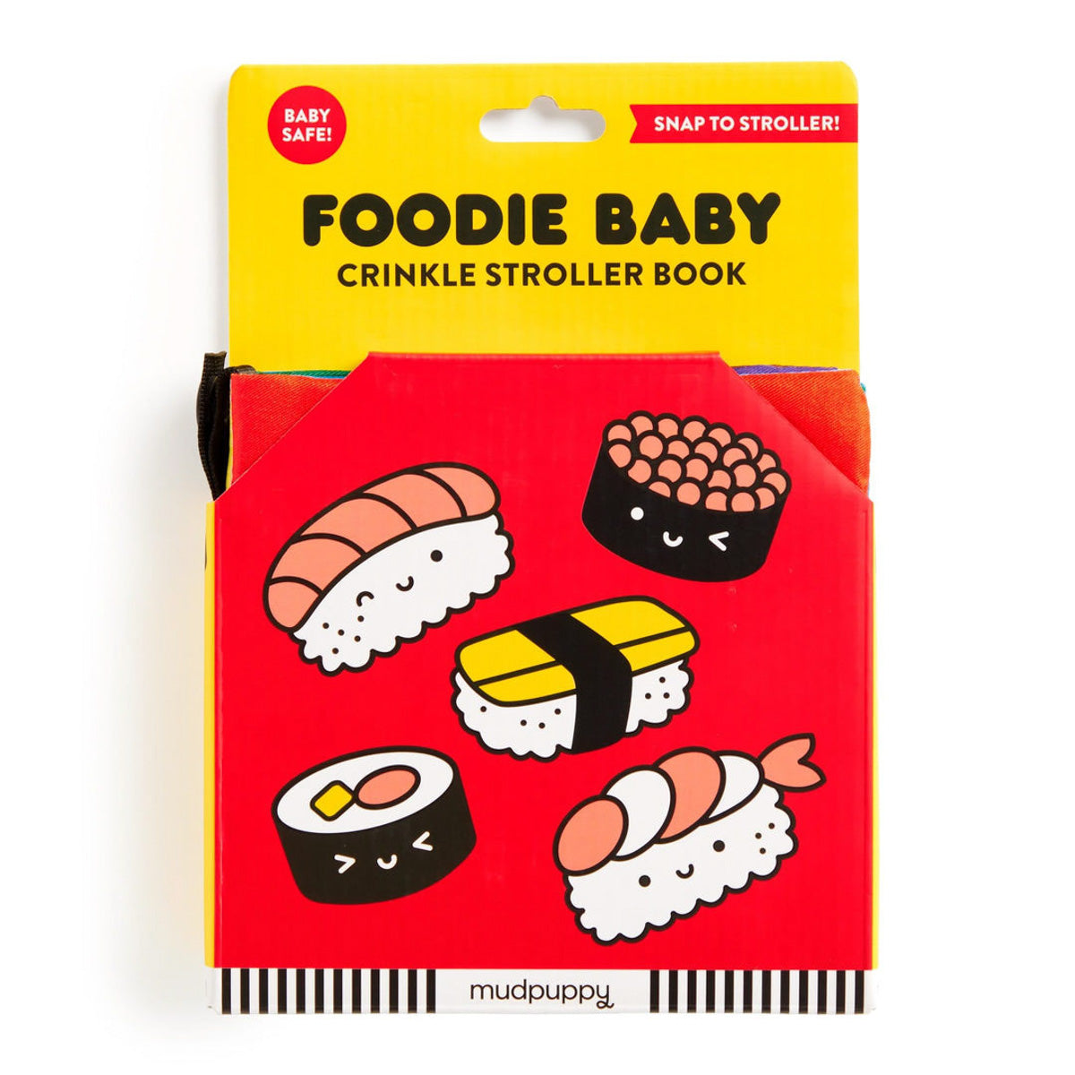 MudPuppy Foodie Baby Crinkle Stroller Book from Chronicle Books.