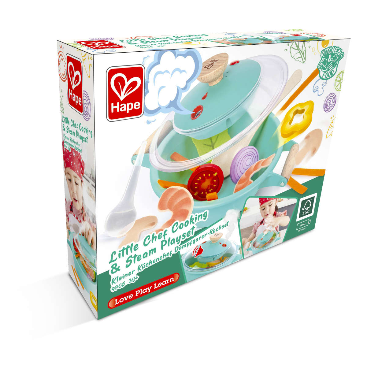 Hape Little Chef Cooking & Steam Playset