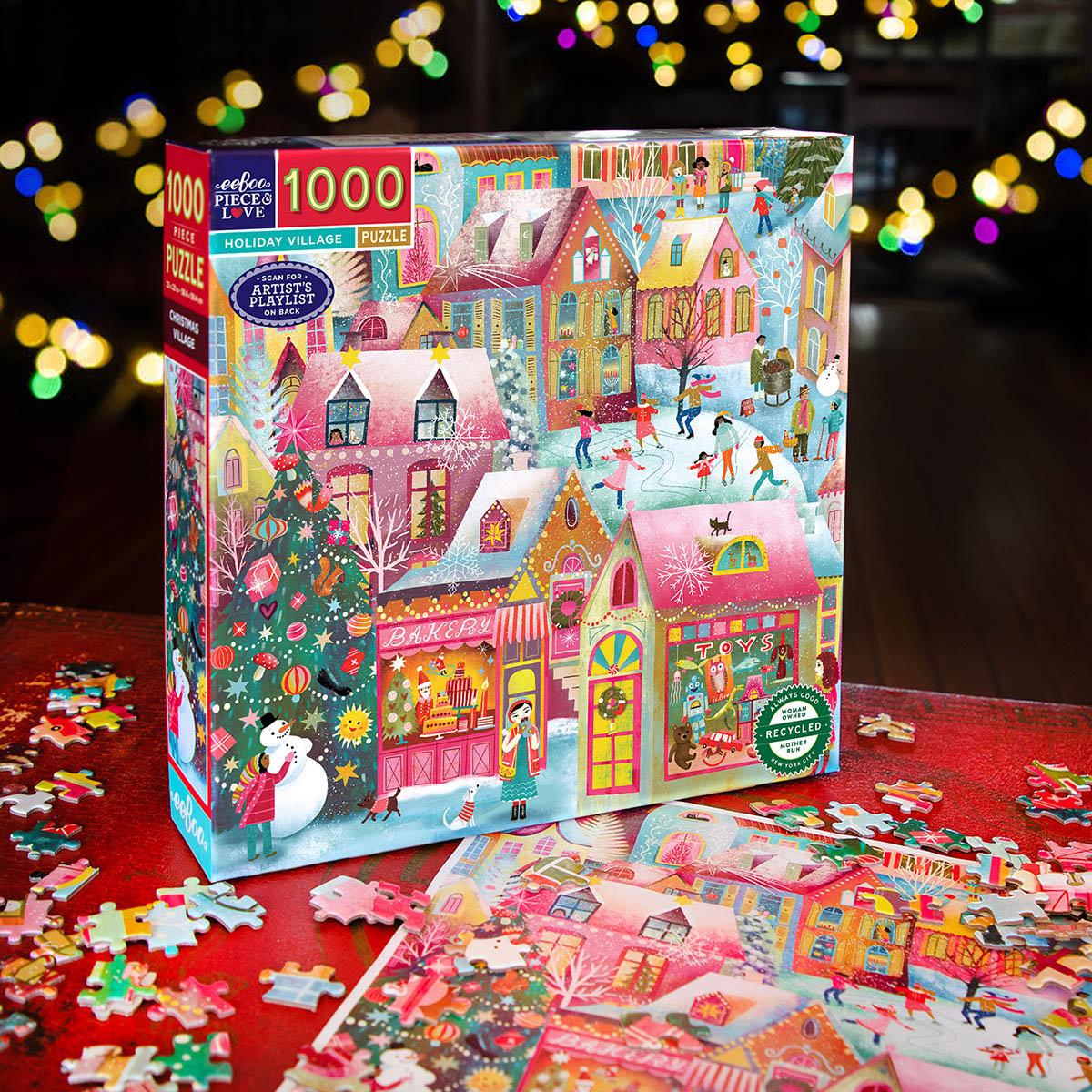 Holiday Village - 1000 Piece Puzzle - eeBoo