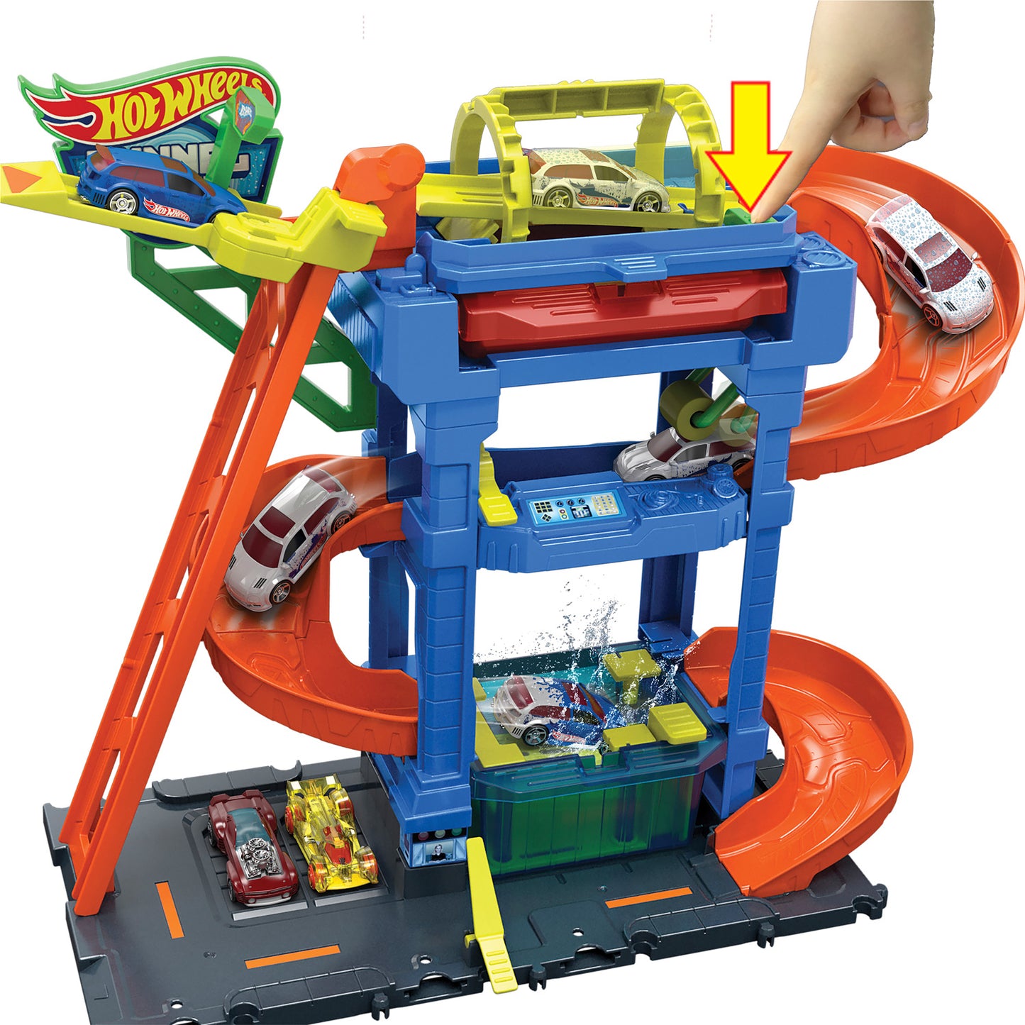 Hot Wheels City Car Wash with Color Shifters Car by Mattel