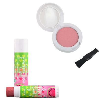 Klee Sugar Drop Glow Blush and Lip Shimmer Makeup Set