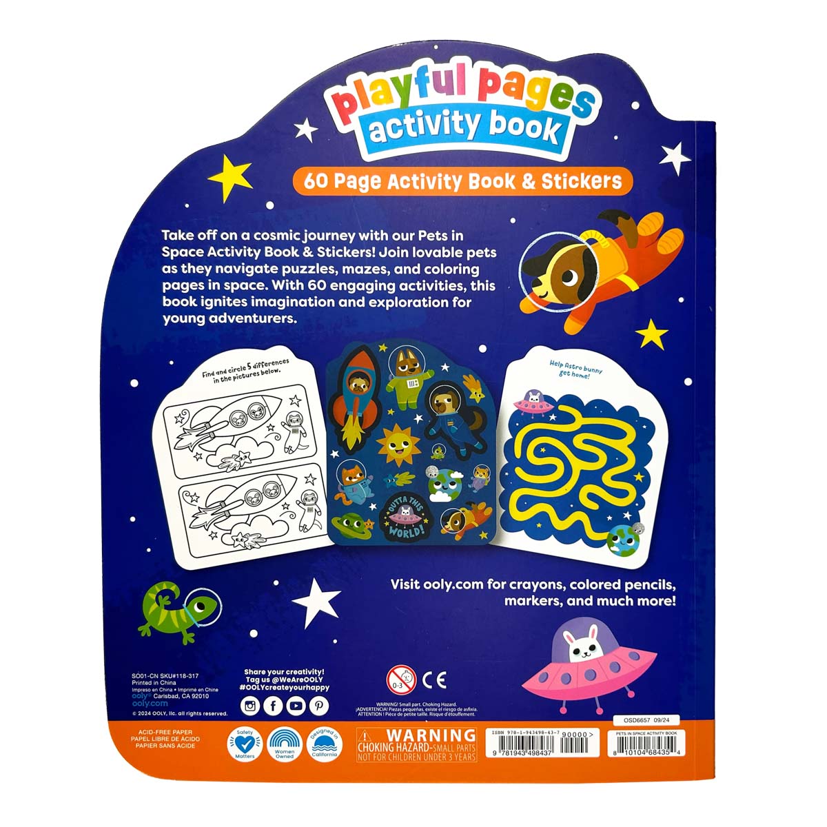 OOLY Pets in Space Playful Pages Activity Book