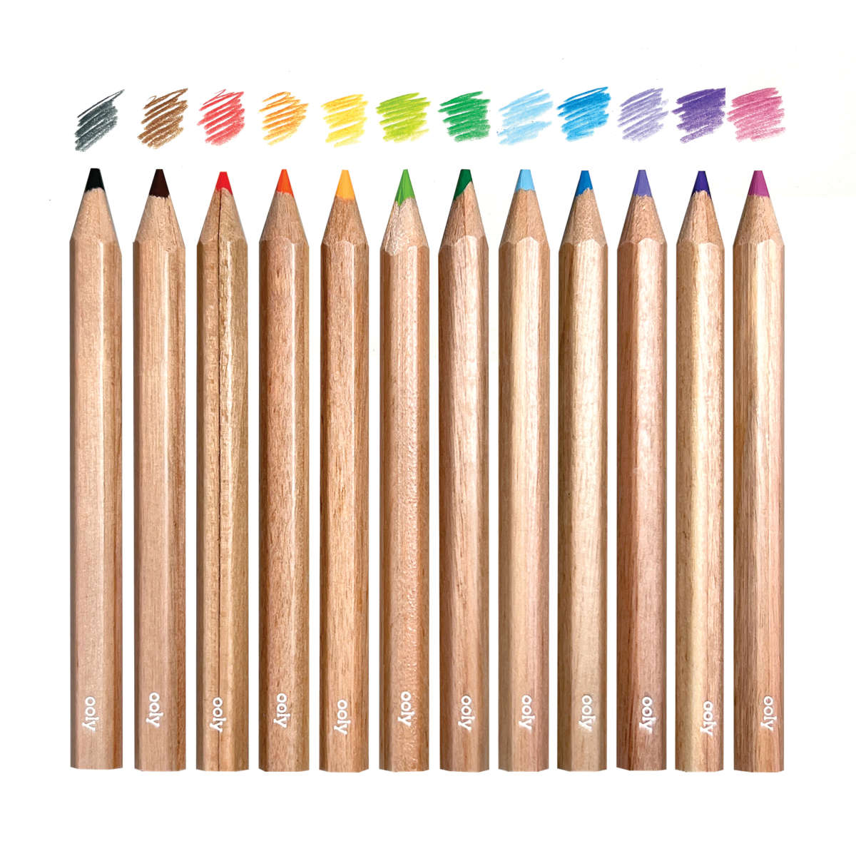 Ooly Draw n Doodle Mini Colored Pencils and Sharpener - 12 pieces