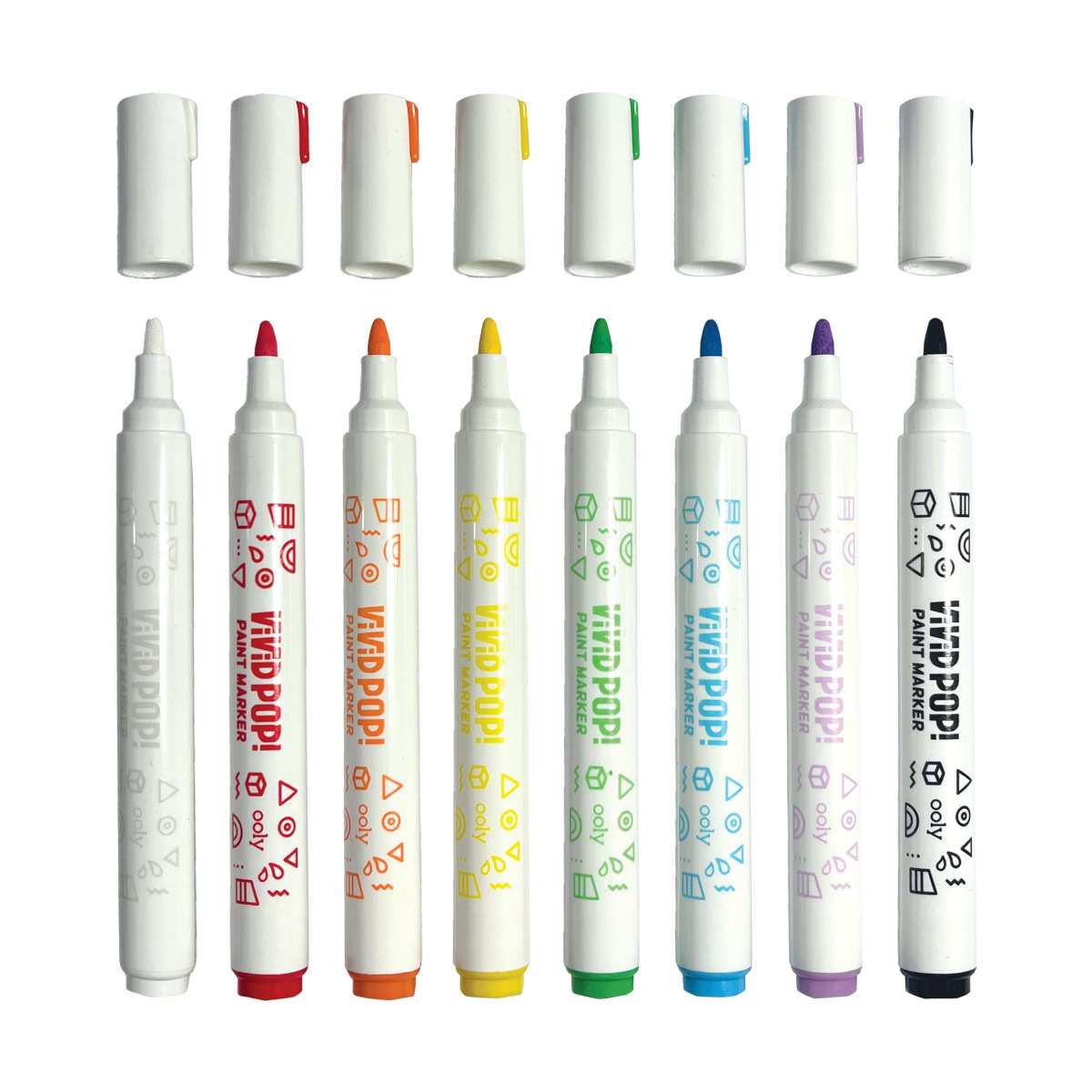 Ooly Vivid Pop water based paint markers - set of 8