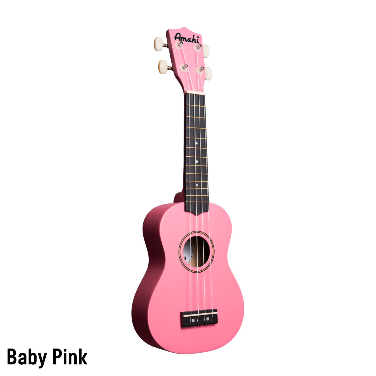 Baby Pink Amahi Soprano Solid Color Ukulele