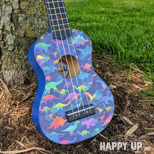 Amahi Dinosaur Painted Soprano Ukulele