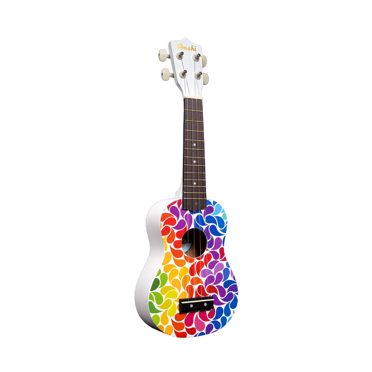 Amahi Rainbow Flower Painted Soprano Ukulele