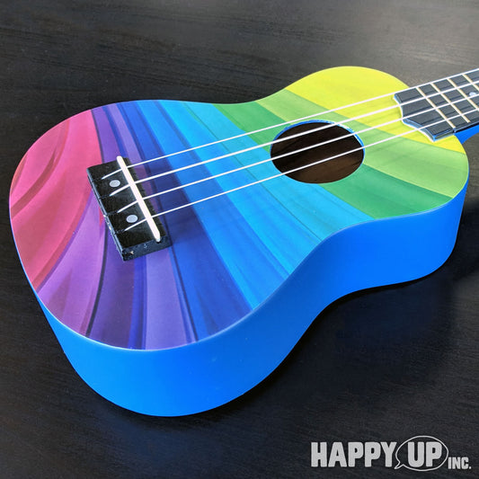 Amahi Rainbow Wave Painted Soprano Ukulele