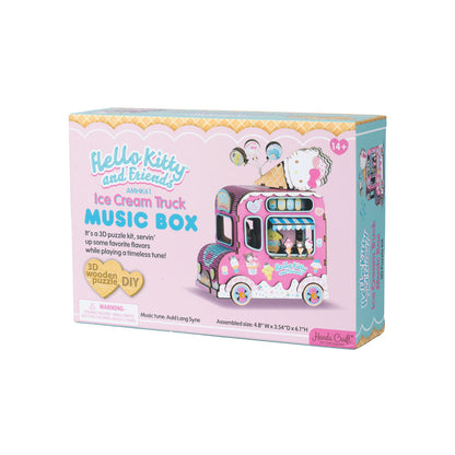 Hello Kitty and Friends Ice Cream Truck, 3D Wooden Music Box Puzzle, by Hands Craft.