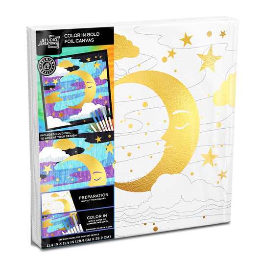 Celestial Color in Gold Foil Canvas Kit