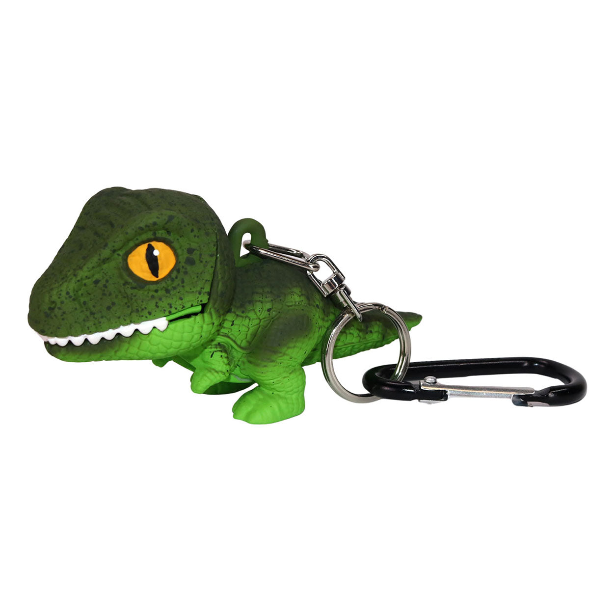 Wildlights LED Carabiner Animal & Dinosaur Lights - Green T-Rex Dino with Keychain