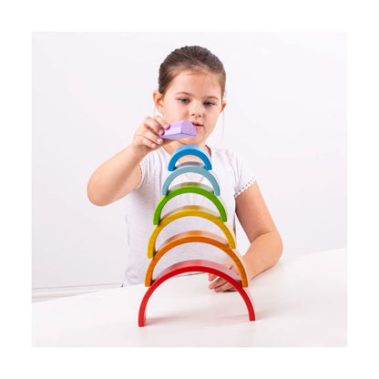 BigJigs Wooden Stacking Rainbow - Small