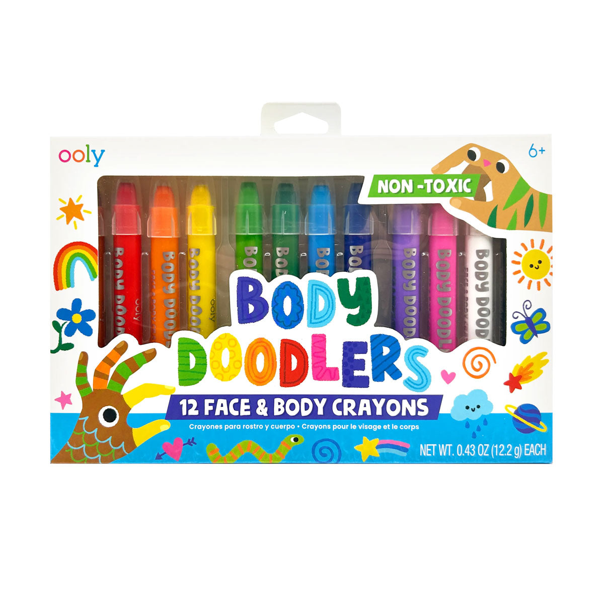 Body Doodlers 12 Face & Body Crayons by ooly.