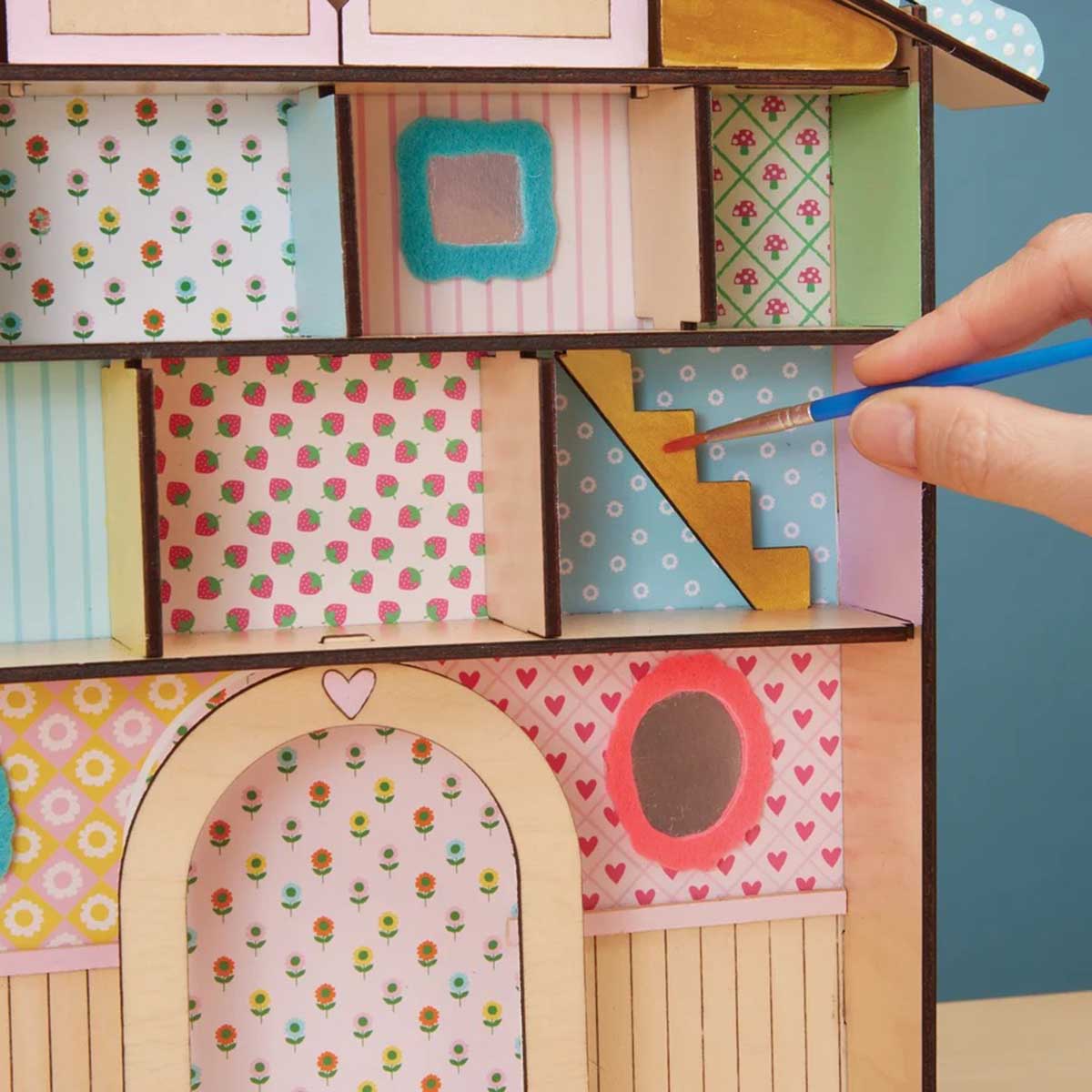 Bright Stripes DIY Wooden Curio Cottage