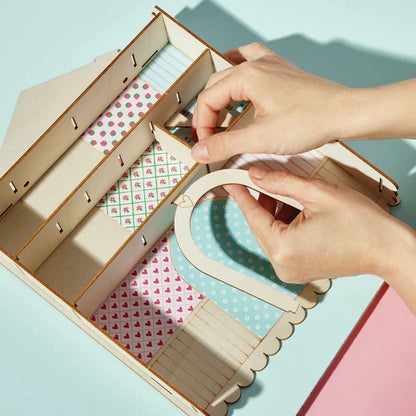 Bright Stripes DIY Wooden Curio Cottage