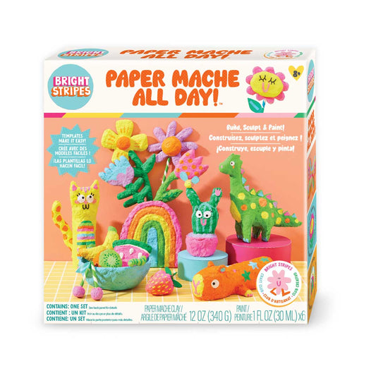 Bright Stripes Paper Mache All Day!