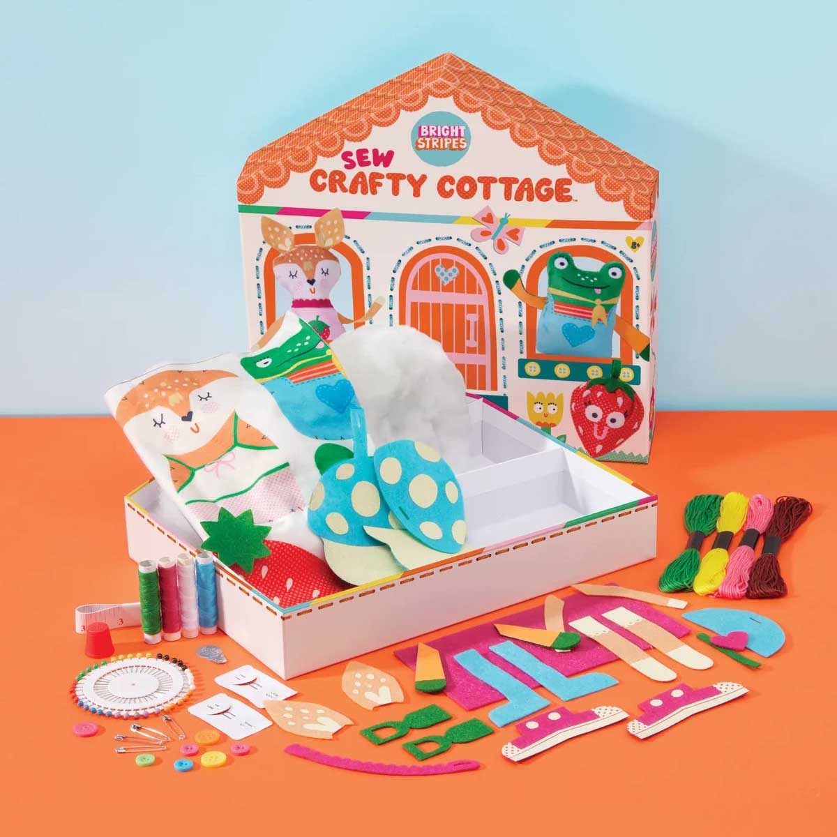 Bright Stripes Sew Crafty Cottage All-In-One Sewing Kit