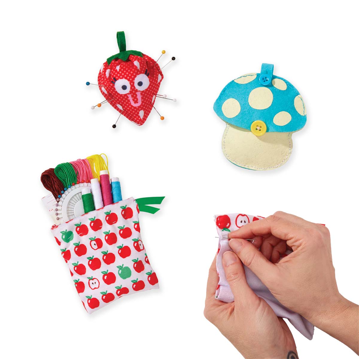 Bright Stripes Sew Crafty Cottage All-In-One Sewing Kit