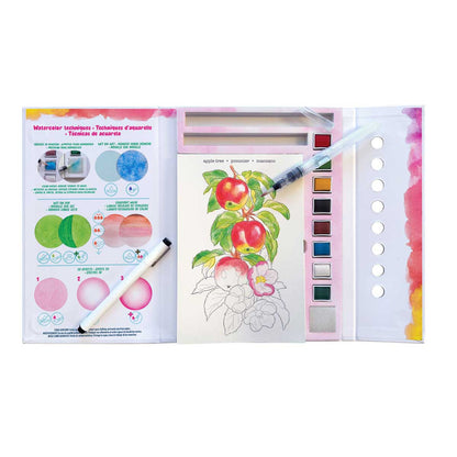 Bright Stripes Watercolor Journal Forest Flora
