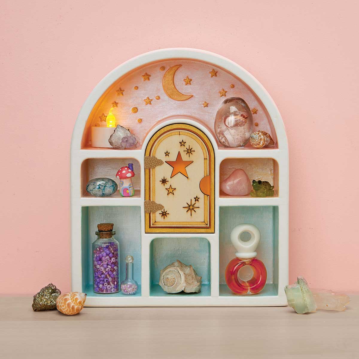 Bright Stripes WishCraft Paint a Curio Shelf