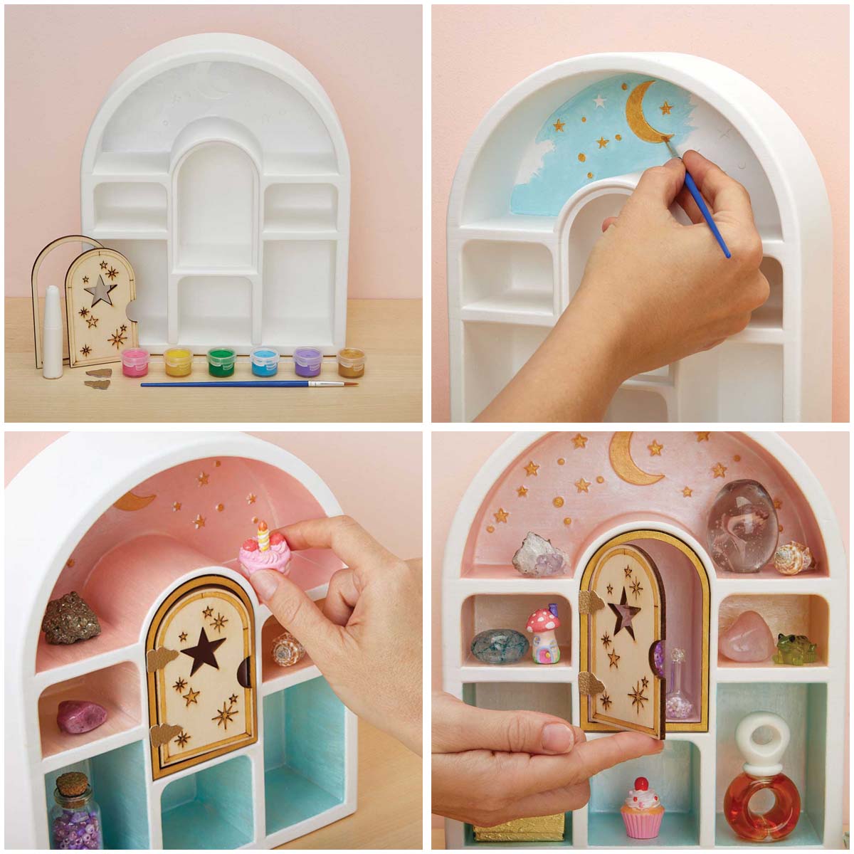 Bright Stripes WishCraft Paint a Curio Shelf