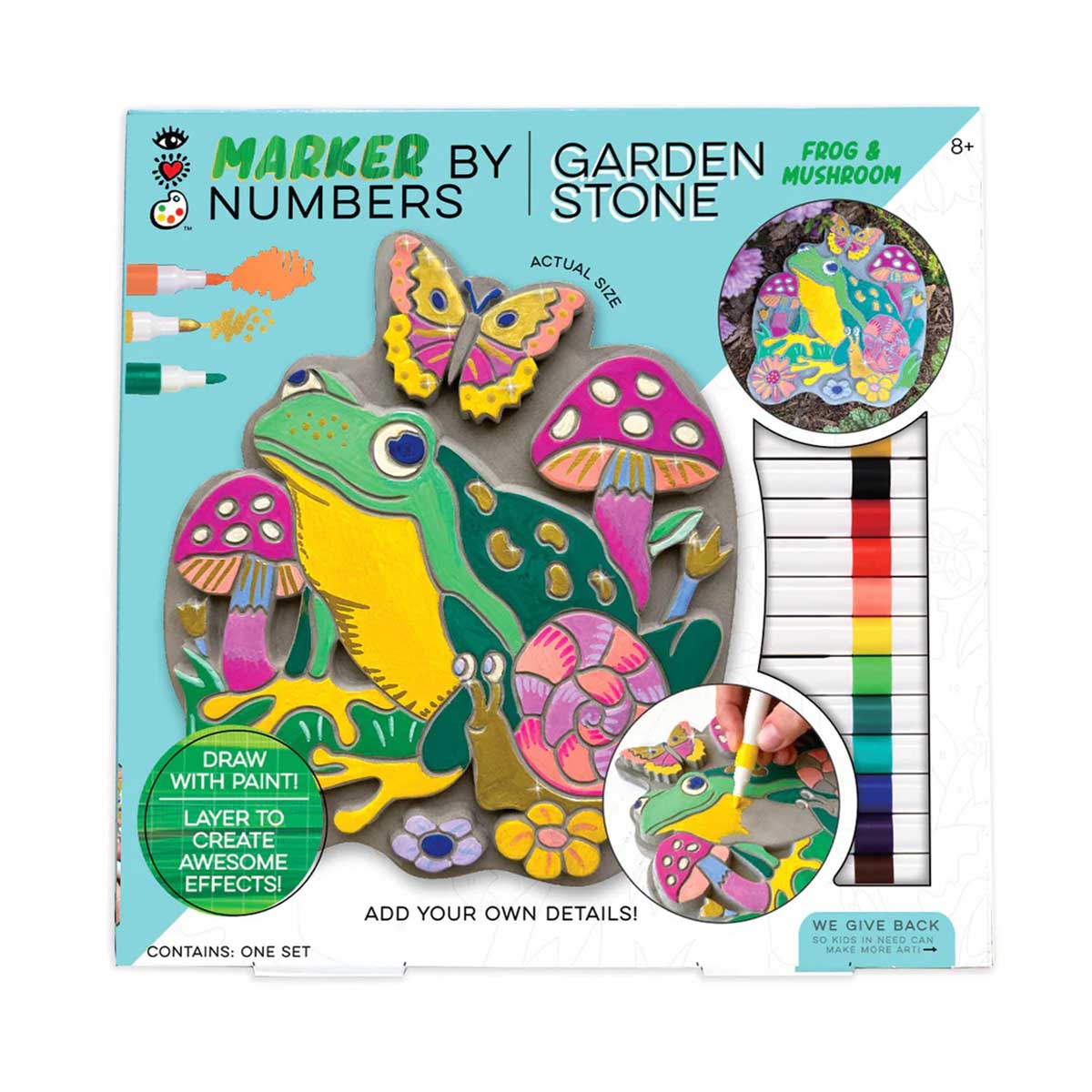 Bright Stripes iHeartArt Marker By Numbers - Garden Stone