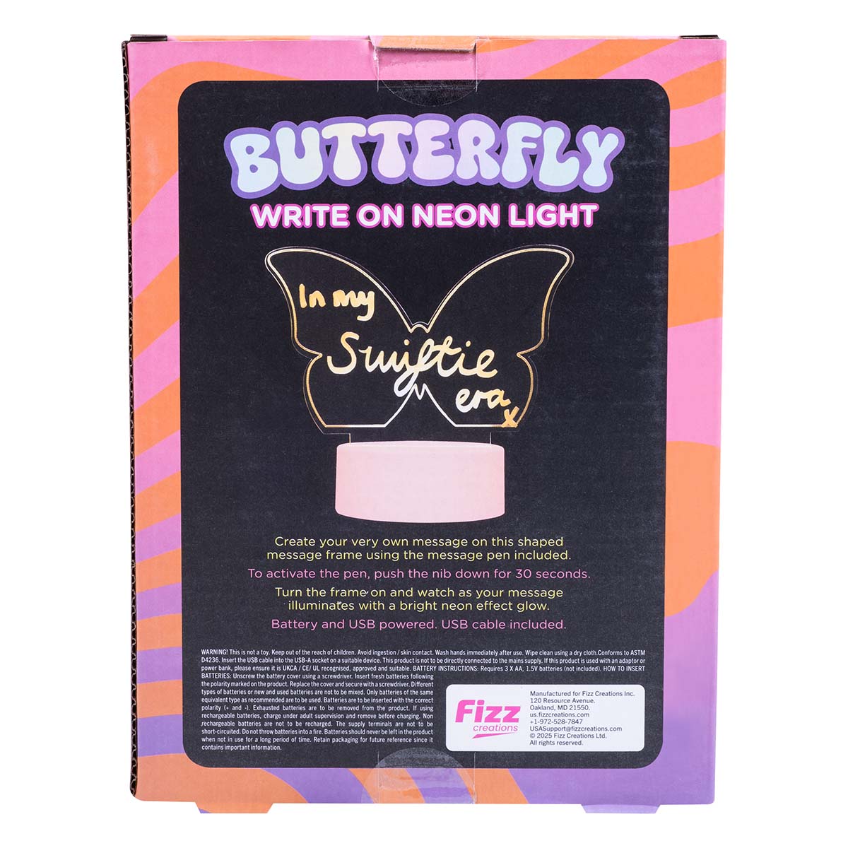 Butterfly Write On Acrylic Light Fizz Creations