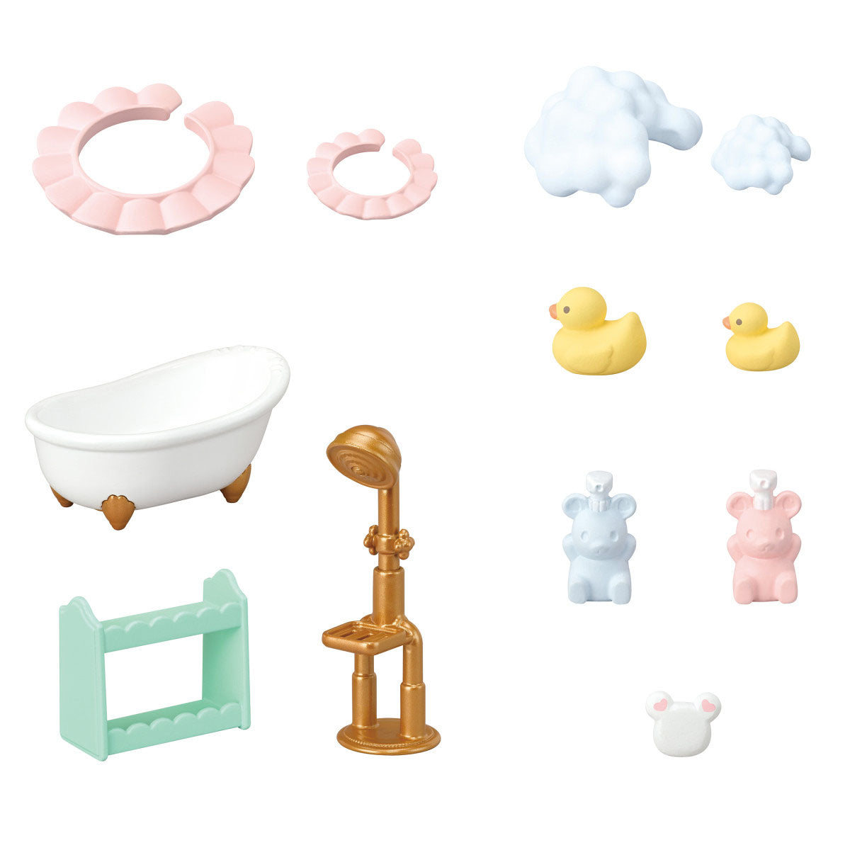 Calico Critters Bath Time Bubble Siblings