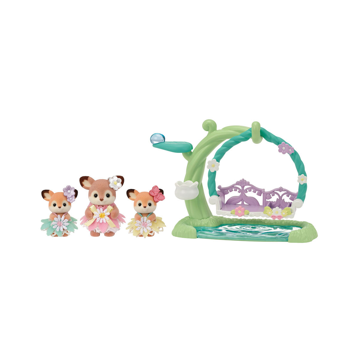 Calico Critters Deer Babies Floral Set