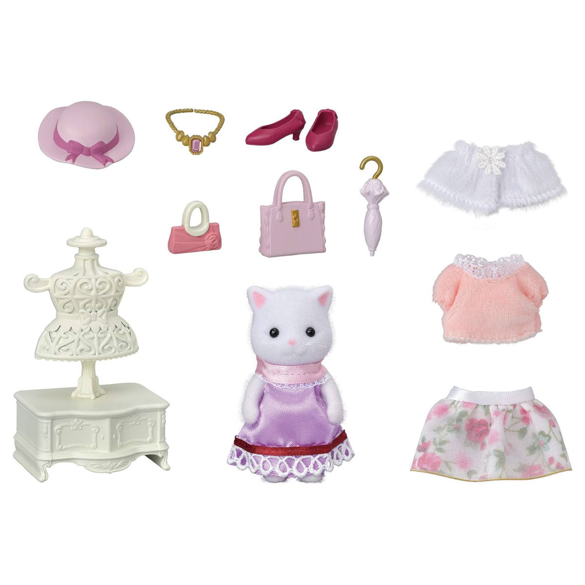 Calico Critters Town Fashion Play Set - Persian Cat