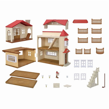 Calico Critters Red Roof Country Home with Secret Attic Gift Set