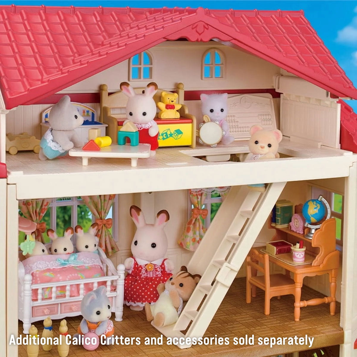 Calico Critters Red Roof Country Home with Secret Attic Gift Set