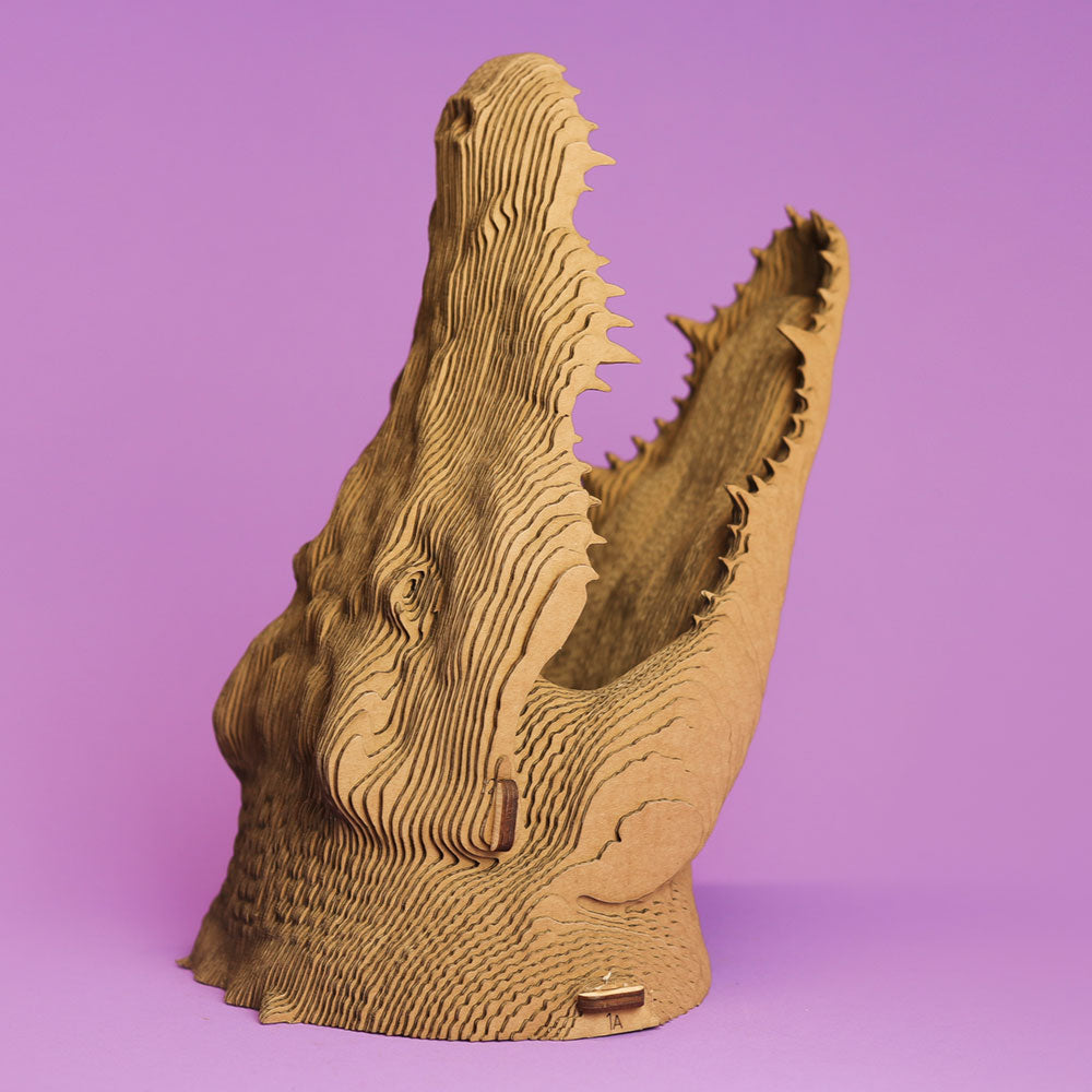 Cartonic 3D Cardboard Sculpture - Crocodile