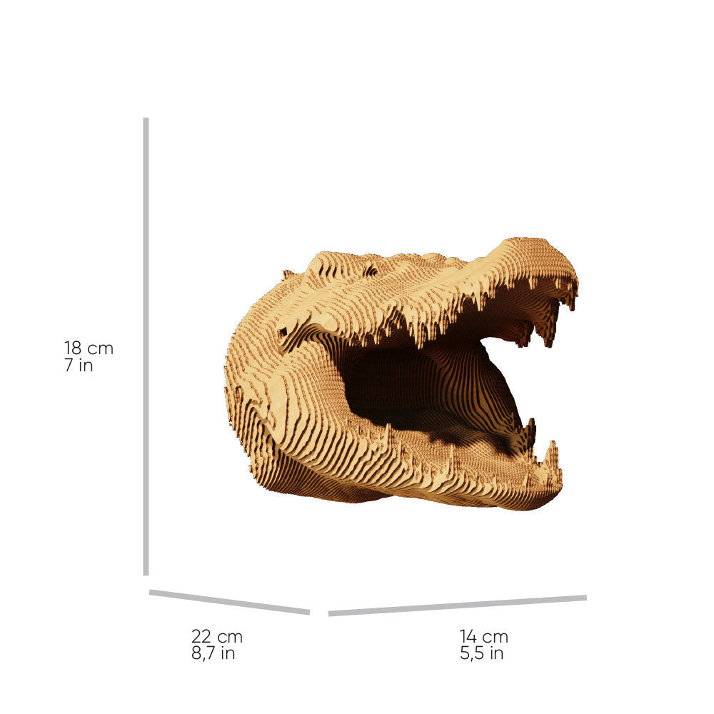 Cartonic 3D Cardboard Sculpture - Crocodile
